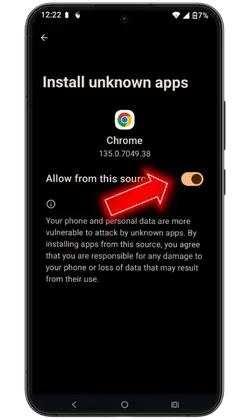 Adjust security settings