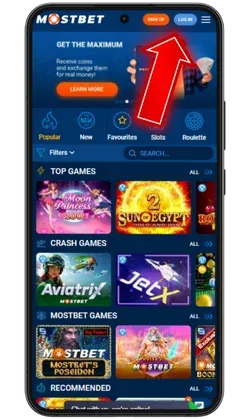 Launch Mostbet