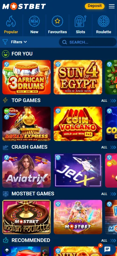 Online Casino Main Page
