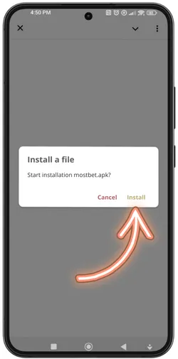 Confirm installation by tapping Install button