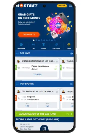 Open the official Mostbet website