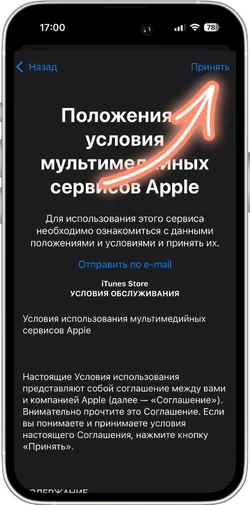 Согласиться с условиями и положениями