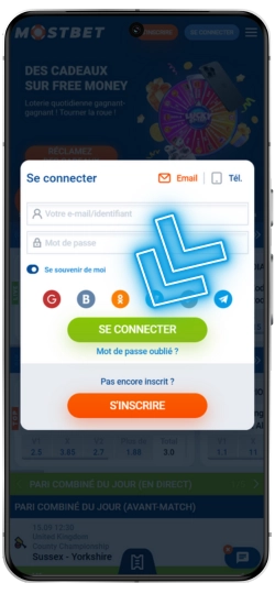 Connexion APK Mostbet