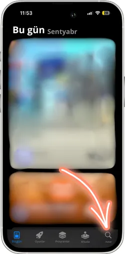 App Store-da Axtarış sekmesini seçin