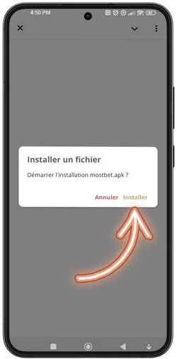 Confirmer l'installation en appuyant sur le bouton Installer