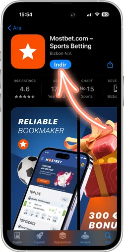 iOS için Mostbet uygulaması indirme