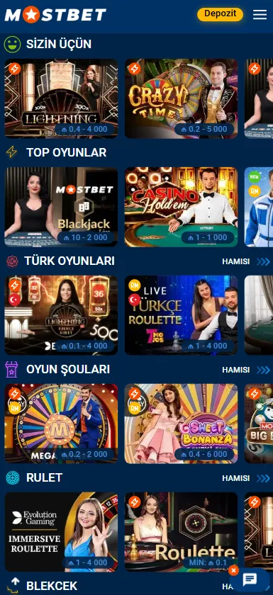 Canlı Kazino Səhifəsi
