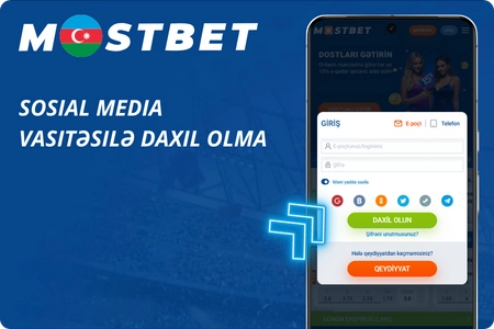 Mostbet sosial media vasitəsilə daxil olma
