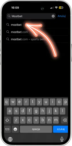 Wyszukaj aplikację Mostbet w App Store